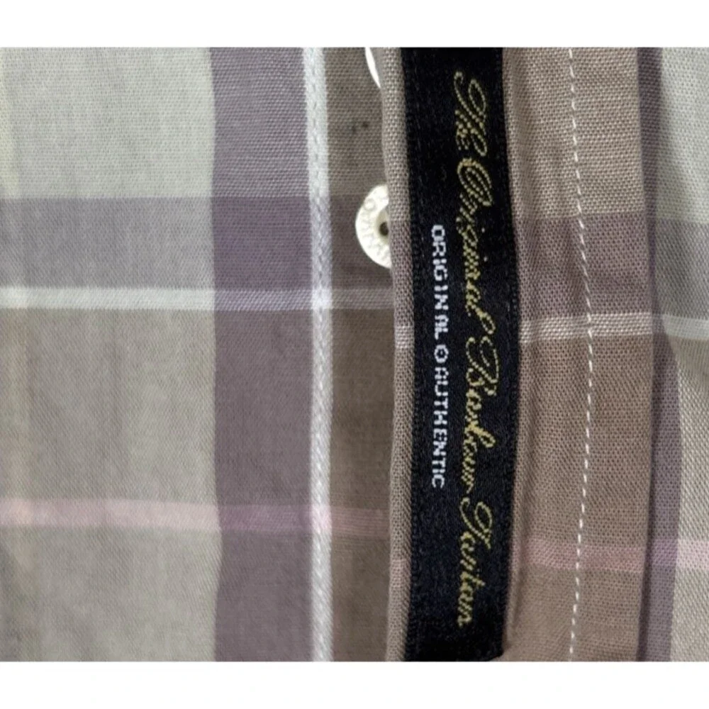 Barbour Shirt Men’s Size XL Plaid Button Up‎ Long Sleeve Camping Earth Tones